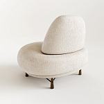 Кресло Vinsen обивка букле молочного цвета варинант исполнения - 2 | Loft Concept в Ижевске