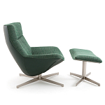 Кресло вращающееся с подставкой для ног зеленое Verdante варинант исполнения - 3 | Loft Concept в Ижевске