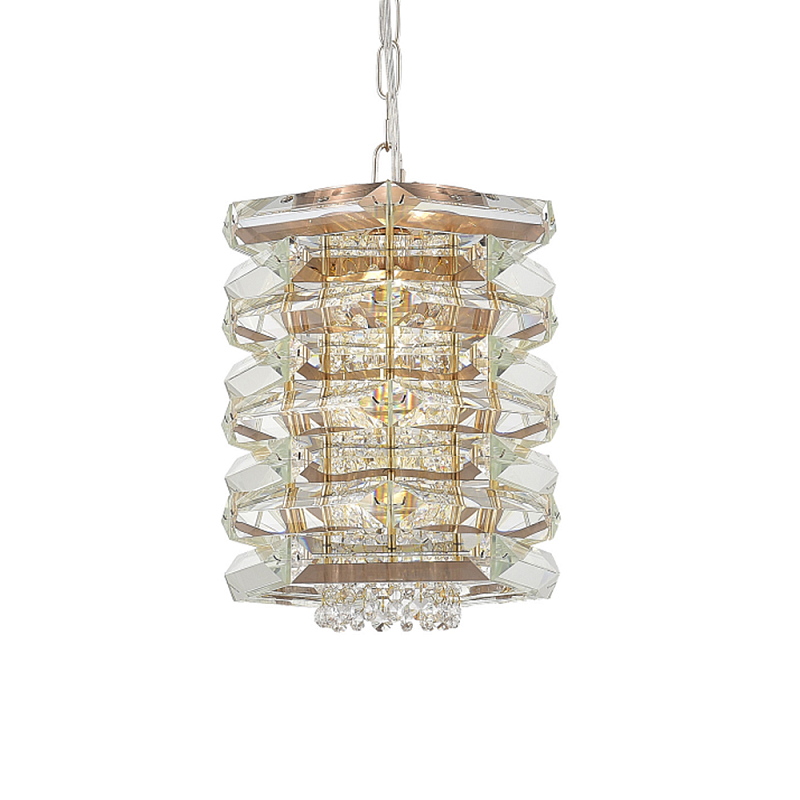 Подвесной светильник в классическом хрустальном обрамлении Light Garland Прозрачное Стекло Никель Медь в Ижевске | Loft Concept 