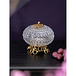 Конфетница из прозрачного рельефного стекла Eden Garden варинант исполнения - 5 | Loft Concept в Ижевске