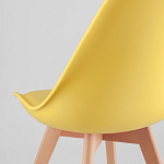 Стул с основой из пластика и мягким сиденьем Arvika Yellow варинант исполнения - 6 | Loft Concept в Ижевске