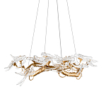 Люстра подвесная с прозрачными стеклянными птичками на ветвях Диаметр 80 см Serip Voa варинант исполнения - 1 | Loft Concept в Ижевске