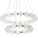 Светодиодная двухъярусная кольцевая люстра хром Crystal Globule Chandelier Chrome варинант исполнения - 1 | Loft Concept в Ижевске