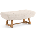 Оттоманка с обивкой букле Lino White Boucle Ottoman варинант исполнения - 1 | Loft Concept в Ижевске