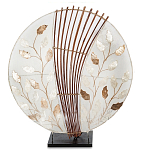 Настольная лампа из перламутра и дерева на подставке Indonesian Petal варинант исполнения - 3 | Loft Concept в Ижевске