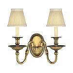 Бра с 2-мя бежевыми абажурами в классическом стиле Hinkley варинант исполнения - 1 | Loft Concept в Ижевске