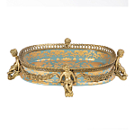 Чаша с орнаментом на ножках в виде бронзовых ангелов Eden Garden варинант исполнения - 1 | Loft Concept в Ижевске