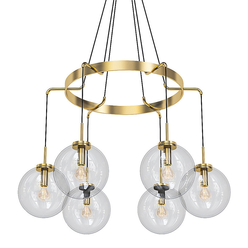 Люстра Ghiaccio Round Chandelier Antique Brass Латунь в Ижевске | Loft Concept 