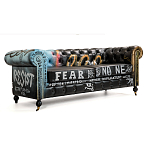 Диван в Лофт Честерфильд граффити из винтажной кожи GRAFFITI PARA Chesterfield варинант исполнения - 2 | Loft Concept в Ижевске