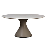 Стол обеденный круглый мраморный на бежевом основании Valedmir варинант исполнения - 1 | Loft Concept в Ижевске
