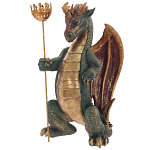 Подсвечник в виде дракона Dragon candlestick Green Brown варинант исполнения - 2 | Loft Concept в Ижевске