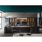 Кухонный гарнитур из дерева и камня с раздвижными дверцами OPERATING COLUMN 2.0 Dada Engenereed Kitchen варинант исполнения - 5 | Loft Concept в Ижевске