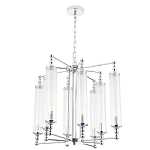 Люстра с 8-ю прозрачными цилиндрическими плафонами Jeanette варинант исполнения - 4 | Loft Concept в Ижевске