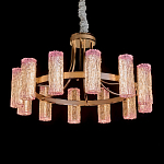 Люстра круглая с текстурными цилиндрическими плафонами Glimpse варинант исполнения - 1 | Loft Concept в Ижевске