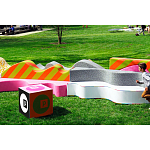 Дизайнерский модульный диван волнистой формы с цветным принтом Poltronova Superonda Sofa варинант исполнения - 36 | Loft Concept в Ижевске