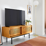 ТВ-тумба из дуба и плетеного ротанга Wicker Chasey TV Stand варинант исполнения - 4 | Loft Concept в Ижевске