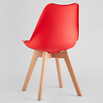 Стул с основой из пластика и мягким сиденьем Arvika Red варинант исполнения - 5 | Loft Concept в Ижевске