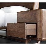 Прикроватный деревянный столик с 2-мя ящиками Moon Walnut Furniture варинант исполнения - 11 | Loft Concept в Ижевске