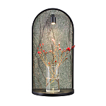 Настенный светильник зеленого цвета с черной рамкой овальной формы с полкой Herbarium  варинант исполнения - 6 | Loft Concept в Ижевске