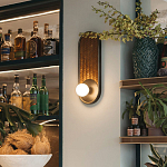 Бра с декором из плетеного бамбука Wicker Oval Lamp варинант исполнения - 3 | Loft Concept в Ижевске