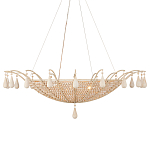 Люстра из деревянных бусин с подвесками в виде капель Wooden Beads варинант исполнения - 5 | Loft Concept в Ижевске