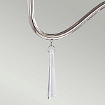 Люстра цвета никель с прозрачными стеклянными подвесками в форме капель Elstead Lighting варинант исполнения - 12 | Loft Concept в Ижевске