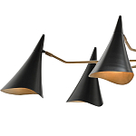 Люстра с 6-ю черными конусообразными плафонами Contrasting Lamps варинант исполнения - 1 | Loft Concept в Ижевске