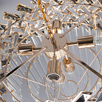 Люстра многоярусная с переплетенными металлическими элементами черного и золотого цвета и прозрачными хрустальными подвесками Empire Chandelier Crystal варинант исполнения - 10 | Loft Concept в Ижевске