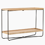 Консоль деревянной столешницей и полкой Wooden Table Top and Shelf варинант исполнения - 7 | Loft Concept в Ижевске