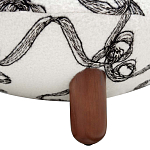 Кресло без подлокотников на деревянных ножках белое с вышивкой Sharp Armchair варинант исполнения - 4 | Loft Concept в Ижевске