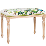 Банкетка из натурального бука золотистая с изображением птиц и цветов Blooming Bird варинант исполнения - 1 | Loft Concept в Ижевске