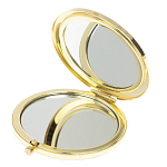 Зеркало карманное складное круглое из натурального камня Лазурит в подарочной упаковке Gold Stone Mirrors варинант исполнения - 3 | Loft Concept в Ижевске