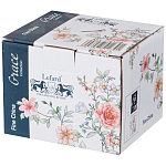 Кружка фарфоровая синяя с цветочным принтом 470 мл Flower Porcelain Collection варинант исполнения - 2 | Loft Concept в Ижевске