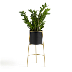 Кашпо из металла и латуни Elegance Elevated Planters черное варинант исполнения - 2 | Loft Concept в Ижевске
