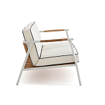 Садовый 2-х местный диван с подлокотниками из тика White варинант исполнения - 3 | Loft Concept в Ижевске