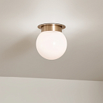 Потолочный светильник с белым матовым шарообразным плафоном Kichler варинант исполнения - 7 | Loft Concept в Ижевске