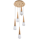 Люстра капли Acrylic Droplet Five Gold Chandelier варинант исполнения - 1 | Loft Concept в Ижевске