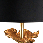 Настольная лампа с цветком на основании и черным абажуром Fluttering Leaf варинант исполнения - 1 | Loft Concept в Ижевске