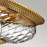 Потолочный светильник цвета латунь с прозрачным рифленым плафоном в форме чаши Hinkley варинант исполнения - 2 | Loft Concept в Ижевске