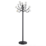 Торшер с плафонами из белых фарфоровых цветов на изогнутых ветвях Floralis варинант исполнения - 1 | Loft Concept в Ижевске