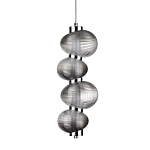 Подвесной светильник с 4-мя рифлеными стеклянными шарами Marcelh Light варинант исполнения - 1 | Loft Concept в Ижевске