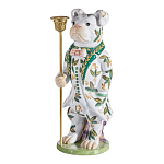 Подсвечник в виде собачки из фарфора с бронзовыми элементами Eden Garden варинант исполнения - 2 | Loft Concept в Ижевске