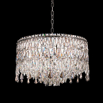 Люстра круглая с хрустальными подвесками на серебряном каркасе Roul Crystal Light варинант исполнения - 2 | Loft Concept в Ижевске