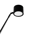 Торшер с изогнутой черной металлической стойкой и цилиндрическим плафоном Davide Groppi варинант исполнения - 4 | Loft Concept в Ижевске