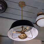 Подвесной светильник с конусовидным металлическим абажуром черного цвета Kichler варинант исполнения - 9 | Loft Concept в Ижевске