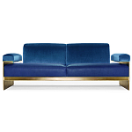 Эксклюзивный Диван в стиле Арт-деко Phoenix с элегантными латунными элементами  варинант исполнения - 4 | Loft Concept в Ижевске