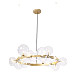 Люстра круглая подвесная с 15-ю прозрачными шарообразными плафонами из стекла Iona chandelier варинант исполнения - 2 | Loft Concept в Ижевске