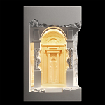 Встраиваемый в стену гипсовый светильник под покраску с колоннами и арками в античном стиле Antiquity Athena варинант исполнения - 9 | Loft Concept в Ижевске