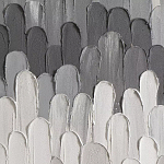 Панно декоративное с ручной росписью Gray Strokes варинант исполнения - 2 | Loft Concept в Ижевске