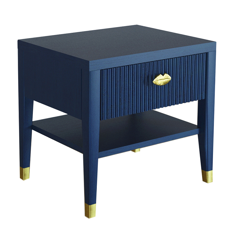 Прикроватная тубочка с ящиком Elsa Dreams Blue Синий в Ижевске | Loft Concept 